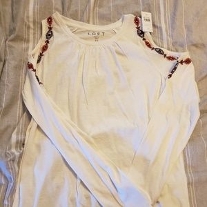 Loft cold shoulder top